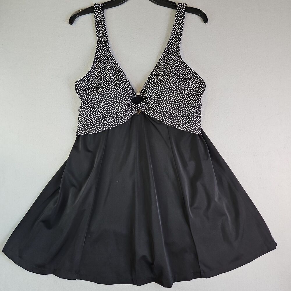 Rose Marie Reid Women's Black Swim Dress 16
